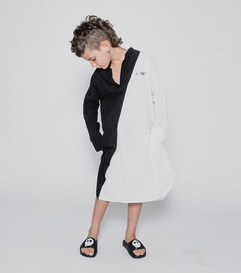 Kid | Duo Kaftan | Black x White