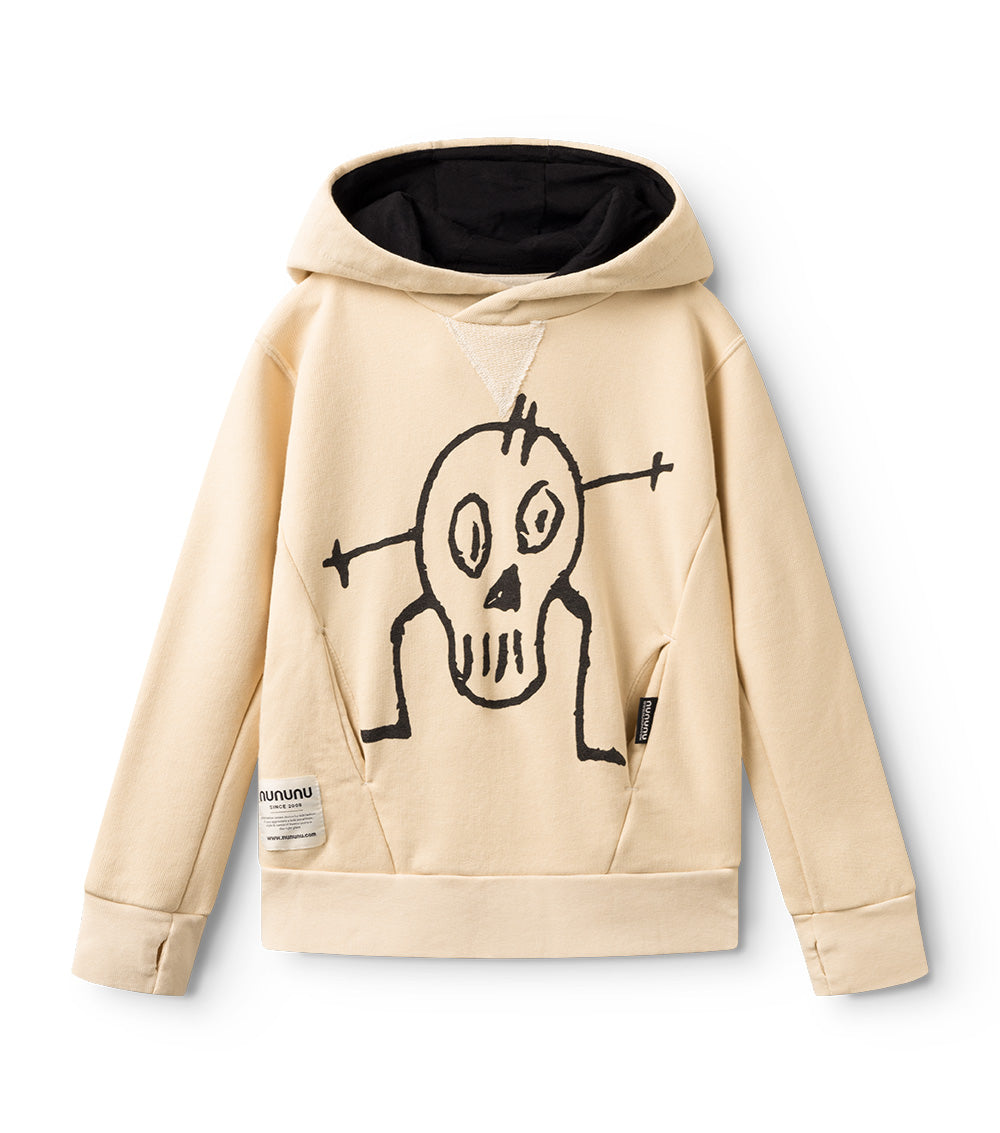 Kid | Goofy Skull Hoodie | Natural
