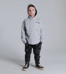 Kid | Distressed Hoodie | Ice Grey
