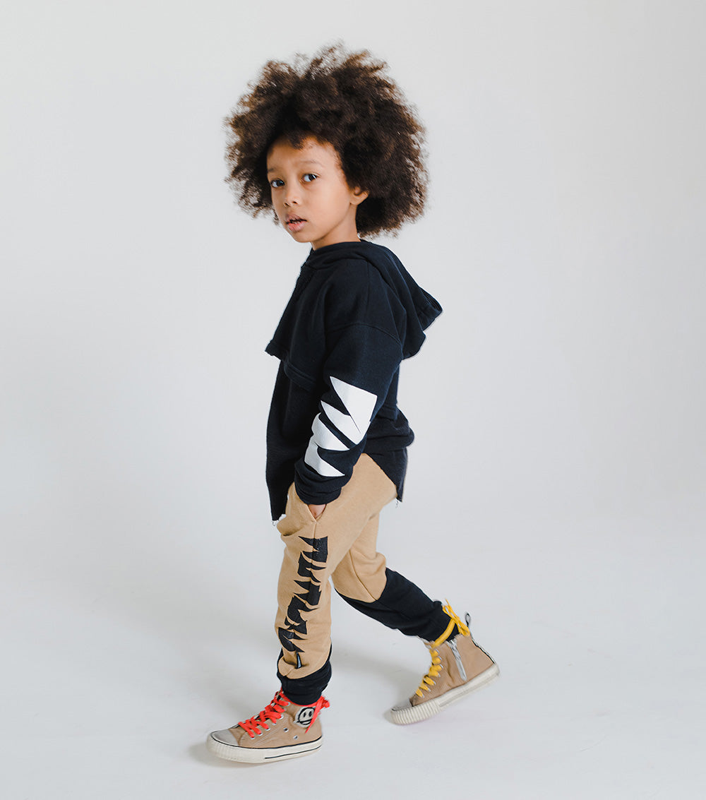 Kid | Colorblock Nununu Baggy Pants | Mocha