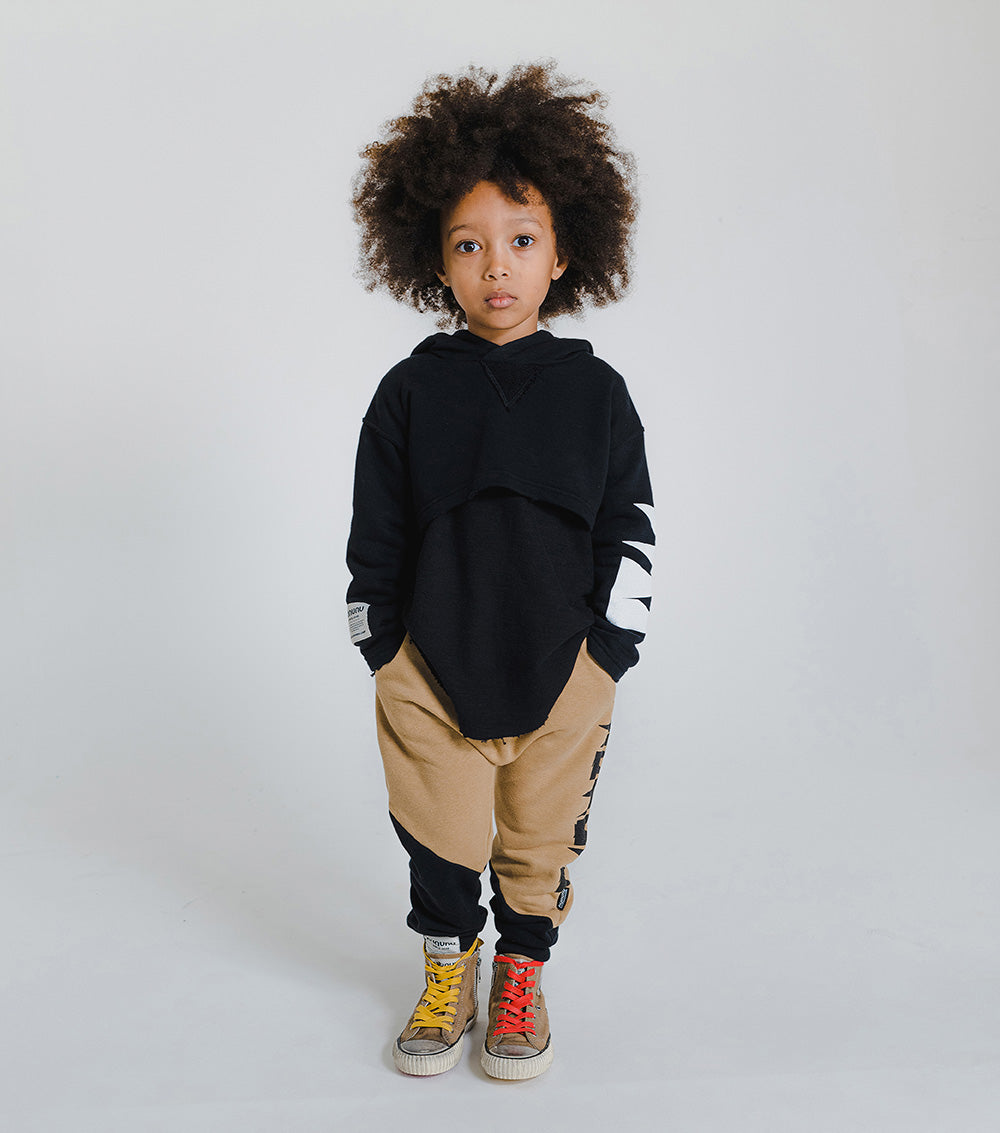 Kid | Colorblock Nununu Baggy Pants | Mocha