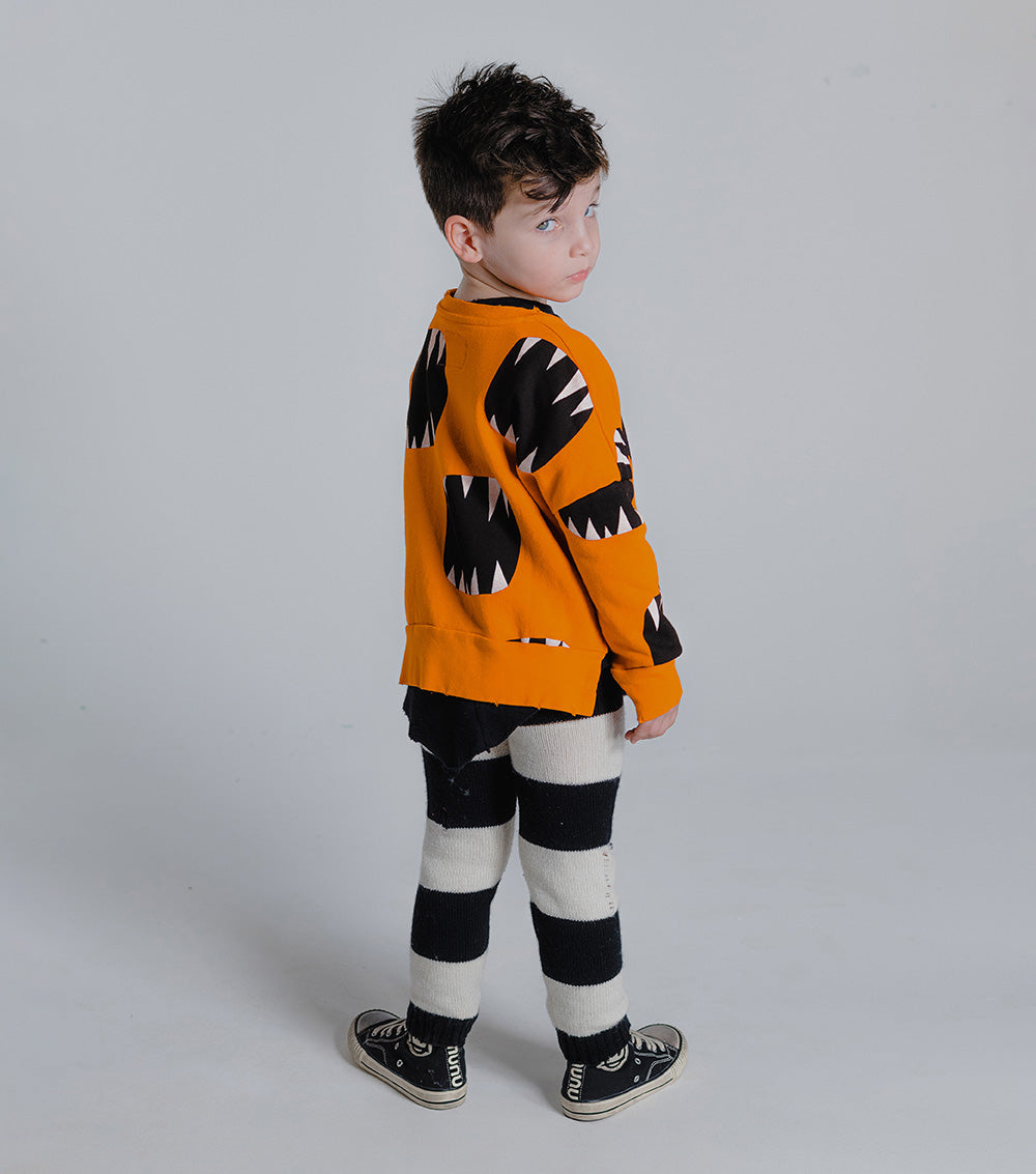 Kid | Knit Leggings | Black x White
