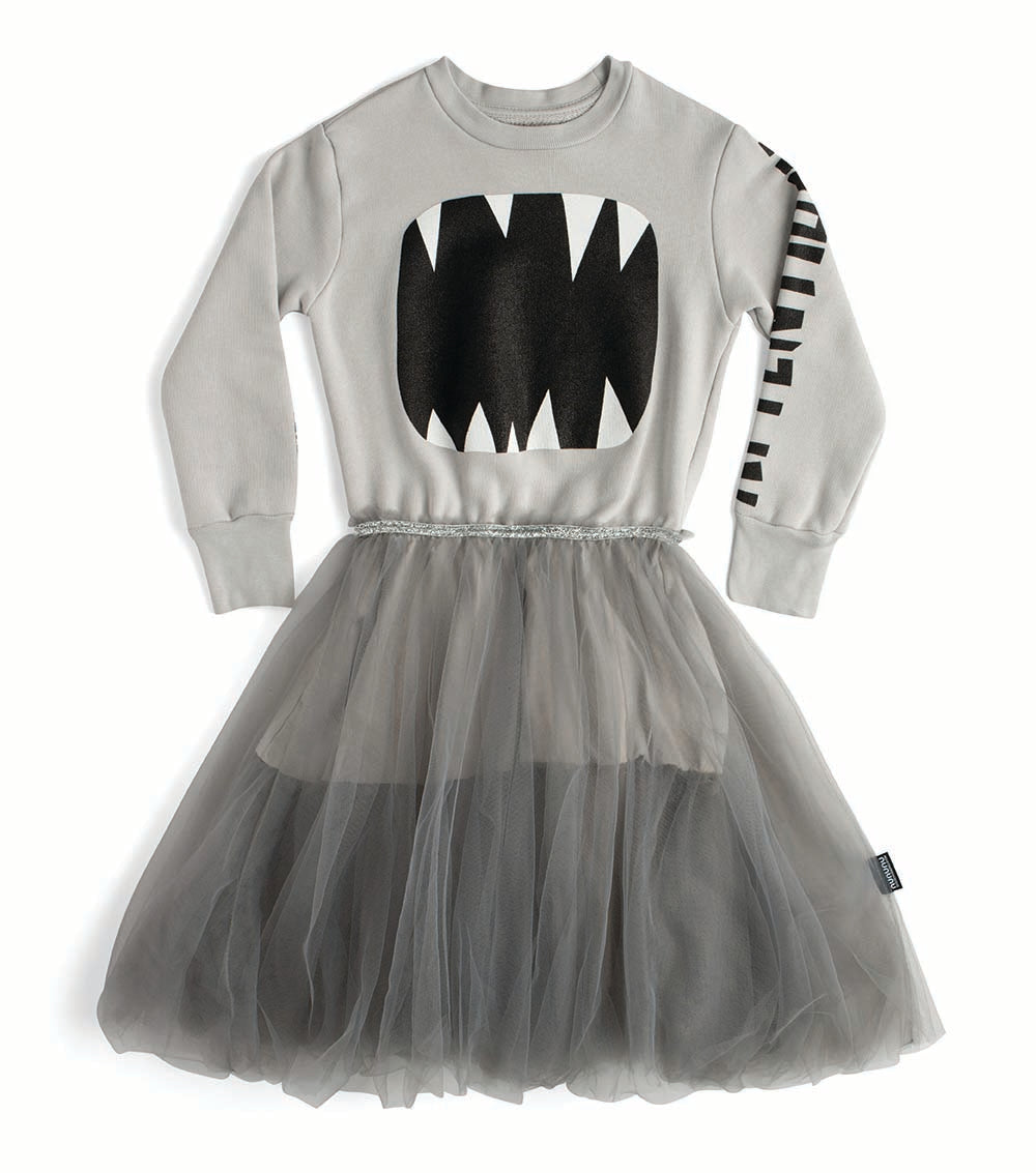 Kid | Roar Tulle Dress | Ice Grey