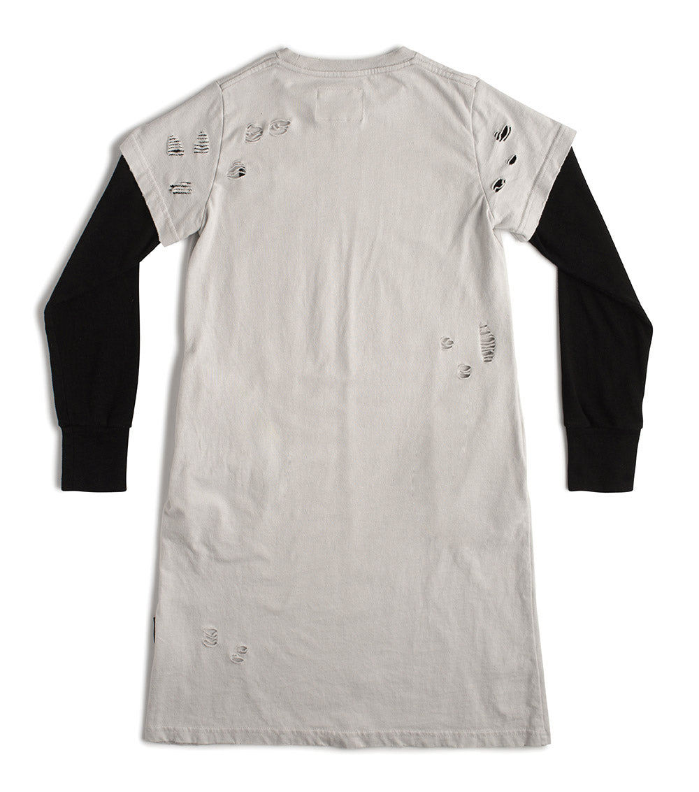 Kid | Back Off Twofer Dress | Ice Grey