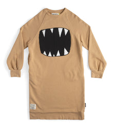 Kid | Fuzzy Roar A Dress | Mocha