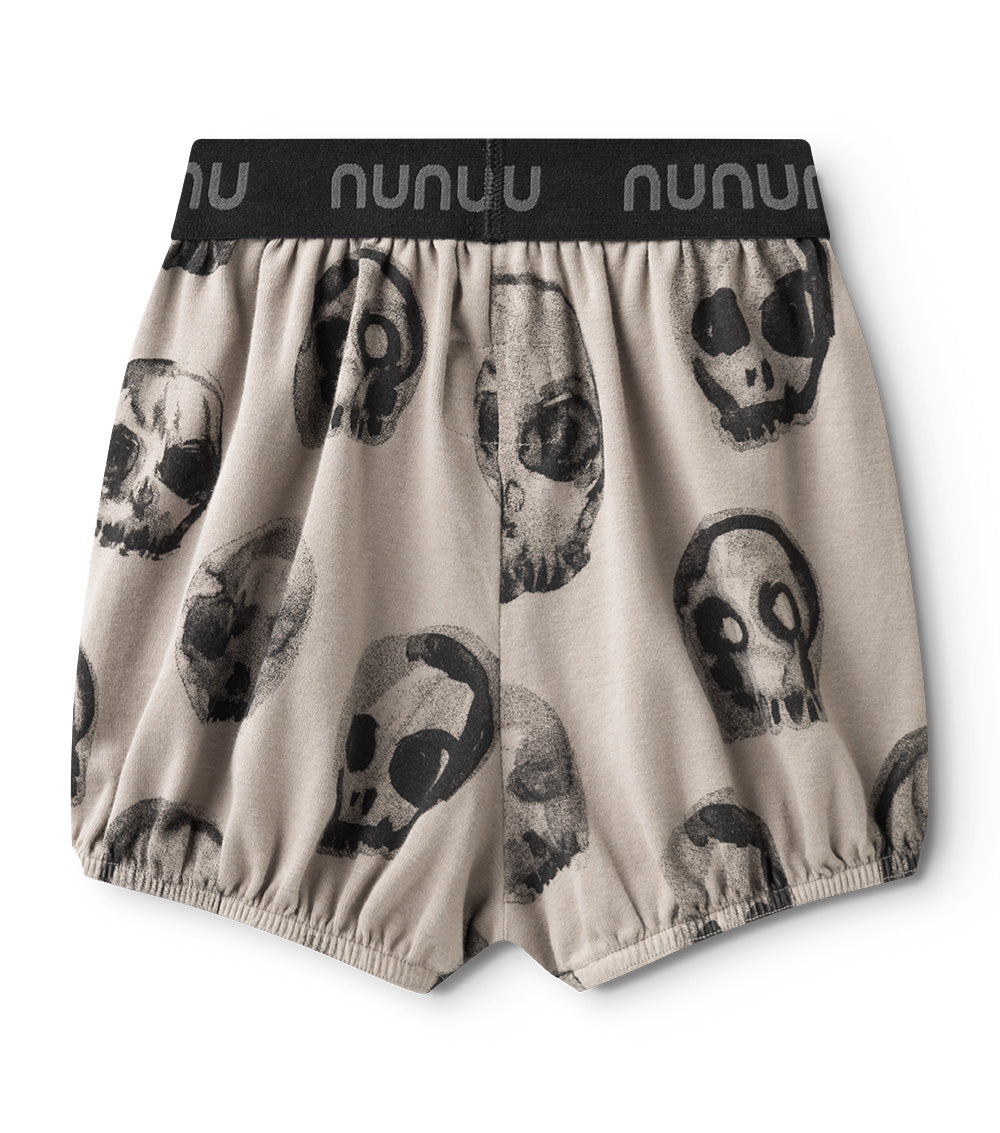 Kid | Faded Skulls Yoga Shorts | Stone