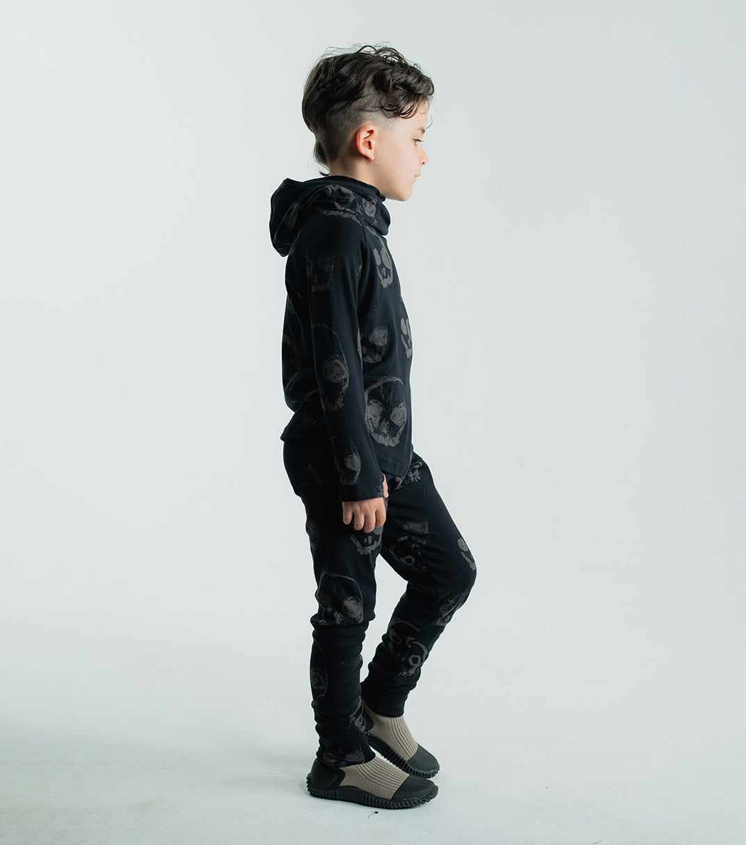 Kid | Faded Skulls Leggings | Stone