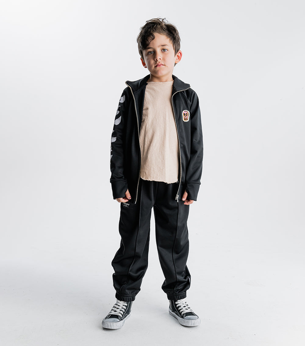 Kid | Stripey Snakes Sporty Jacket | Black