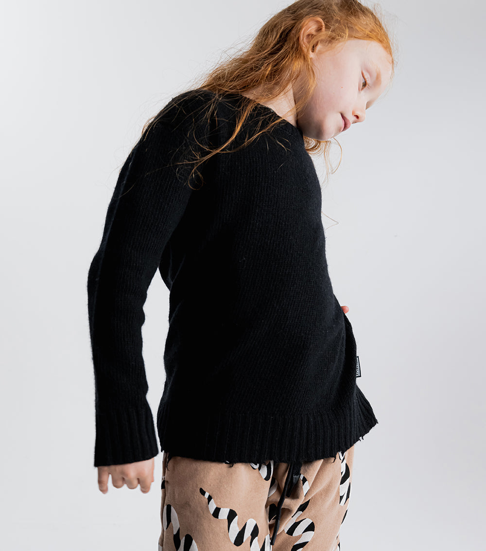 Kid | Frayed Knit | Black