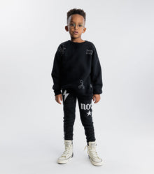 Kid | All Inked Knit Leggings | Black
