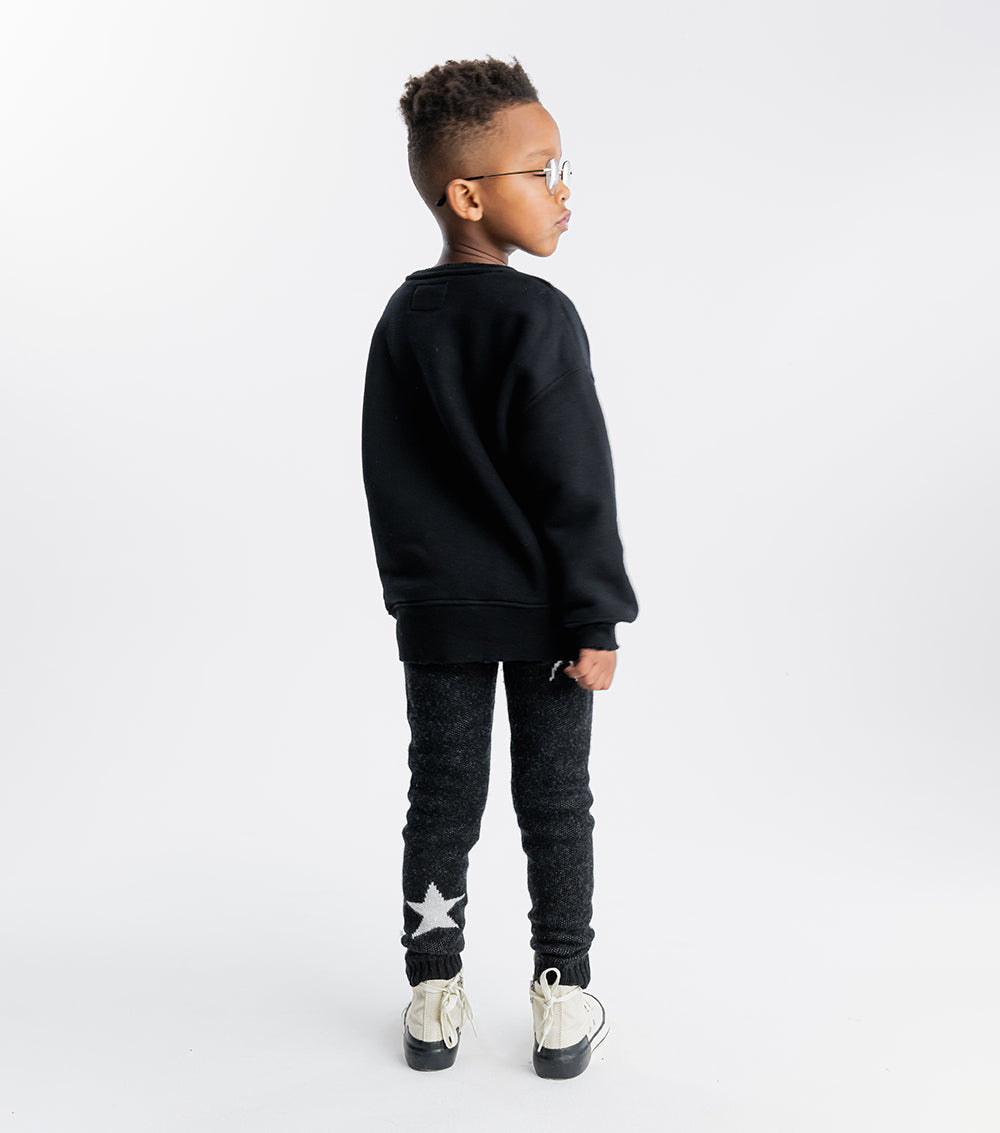 Kid | All Inked Knit Leggings | Black