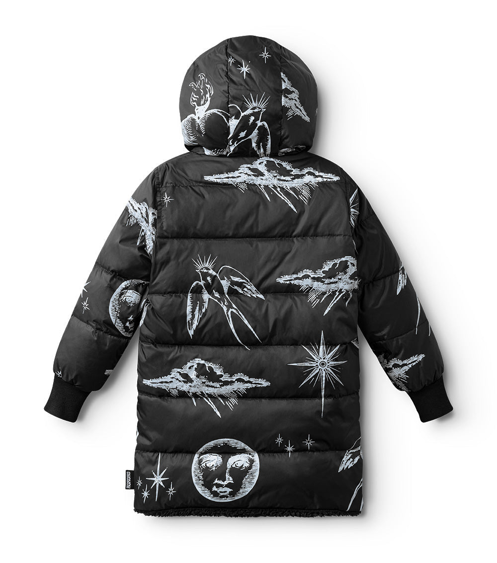 Kid | All Inked Reversible Down Coat | Black