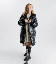 Kid | All Inked Reversible Down Coat | Black