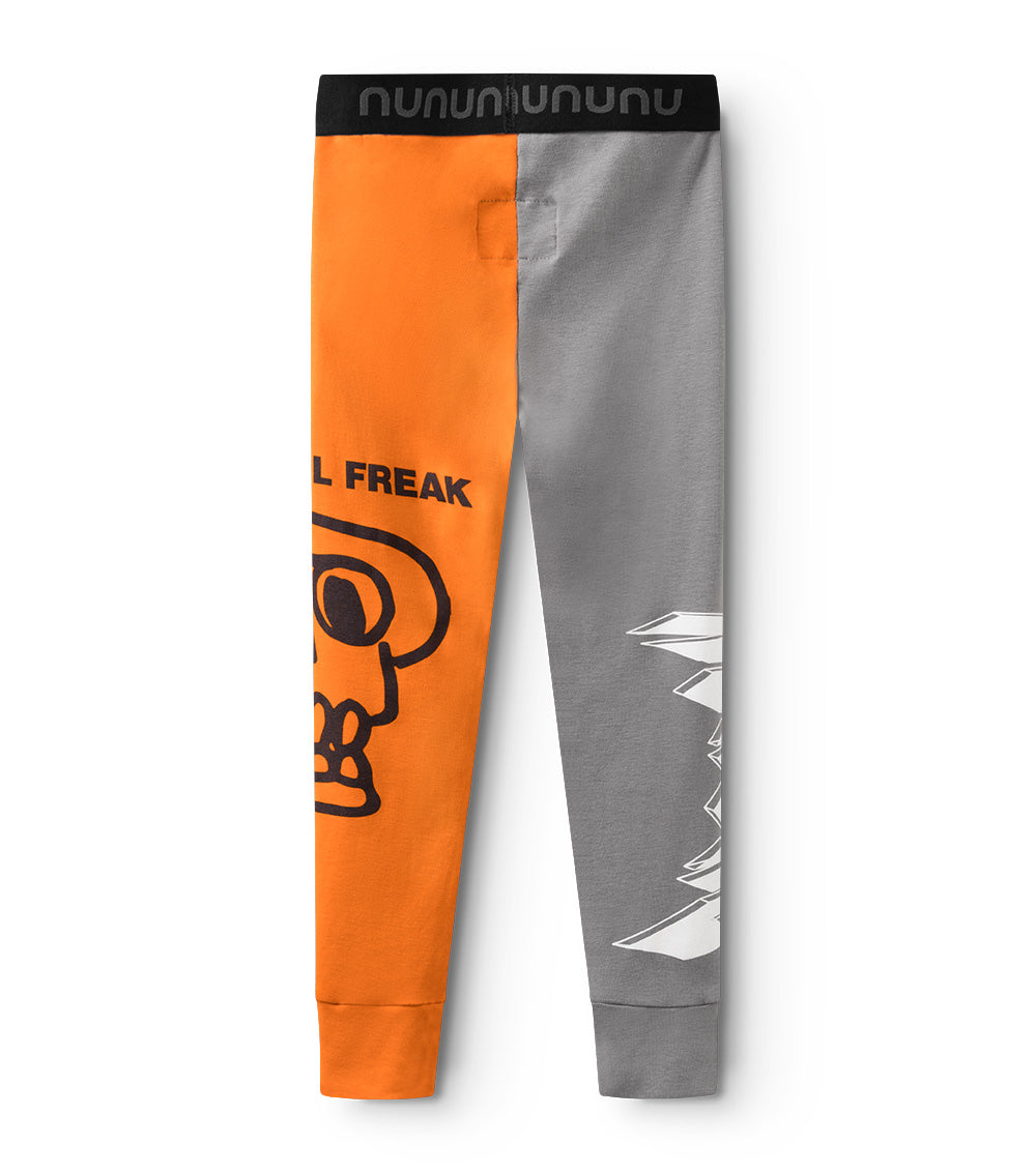 Girl | 1/2 & 1/2 Leggings | Concrete x Orange Sun