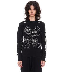 Women | Multi Skull Shirt | Black