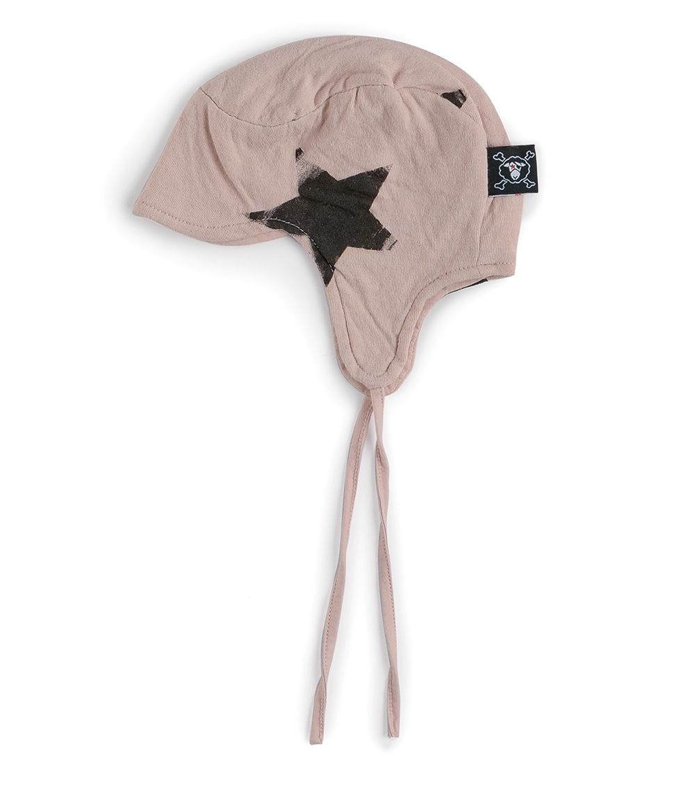 Newborn | Star Flap Hat | Powder Pink