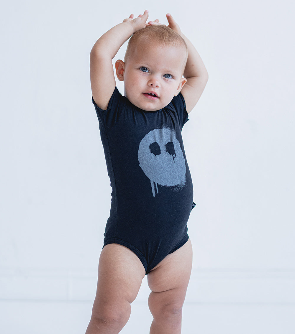 Newborn | Melting Mask Onesie | Powder Pink