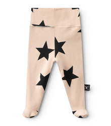 Newborn | Star Footed Leggings | Nude
