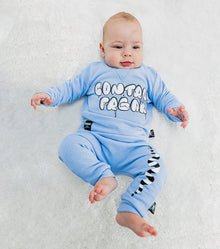 Newborn | Stripey Snake Baby Baggy Pants | Foggy Blue
