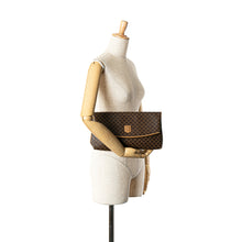 Celine | Pre-Owned Macadam Coated Canvas Clutch - II | Brown