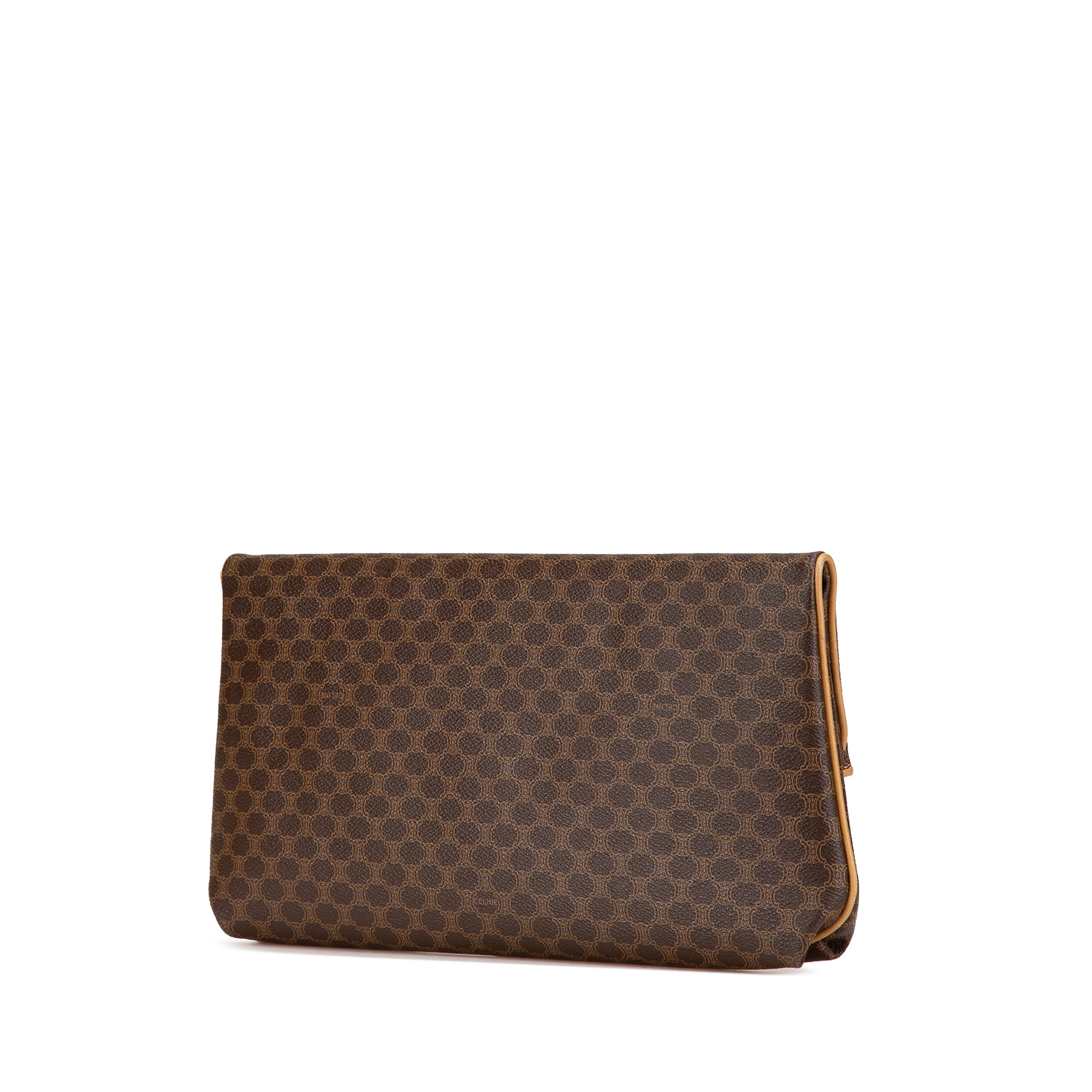 Celine | Pre-Owned Macadam Coated Canvas Clutch - II | Brown