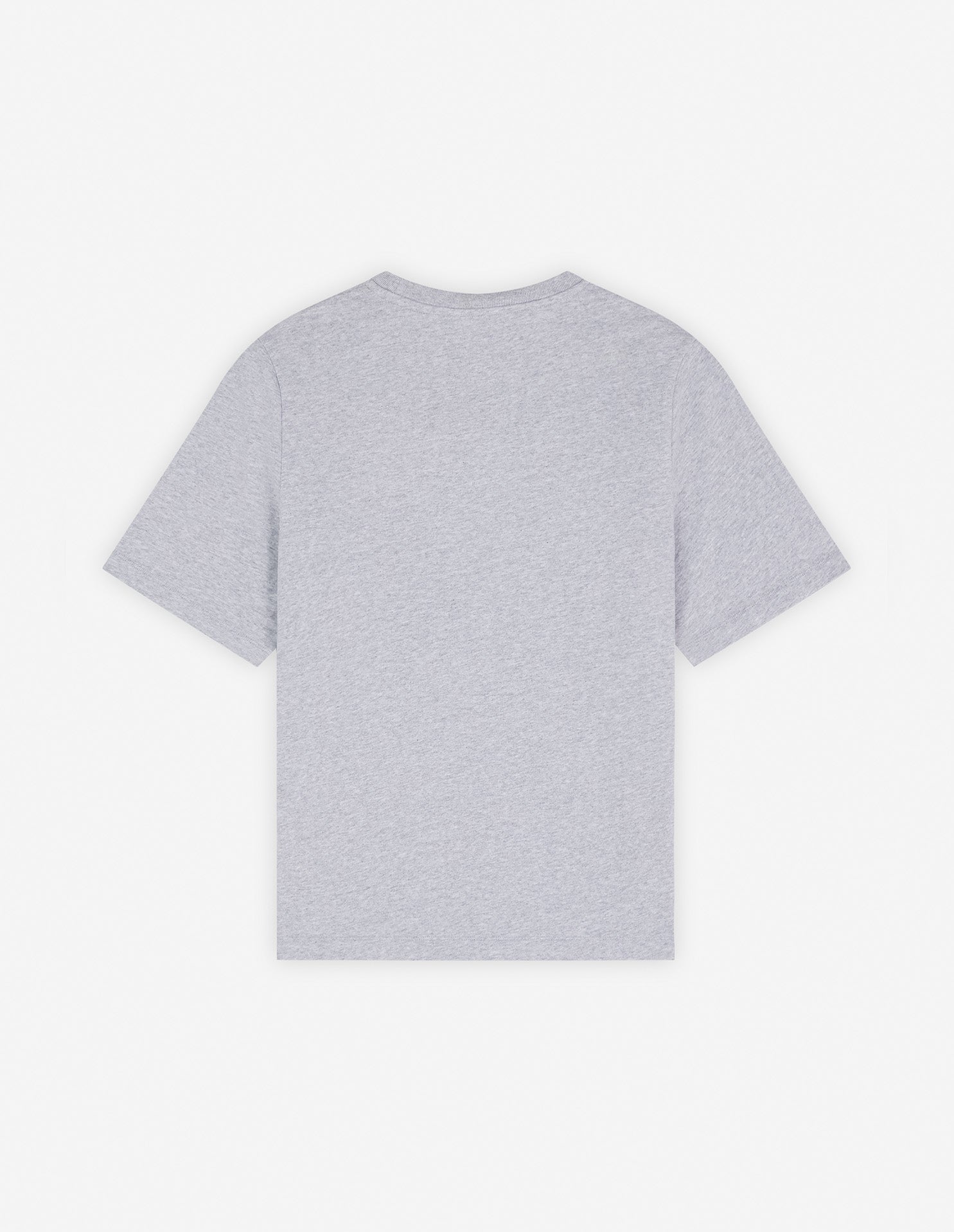 Womens | Maison Kitsune | Strawberry Leaf Short-Sleeve Comfort Cotton Tee-Shirt | Light Grey Melange