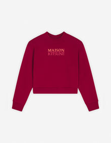 Womens | Maison Kitsune | Gradient Boxy Fleece Sweatshirt | Winterberry