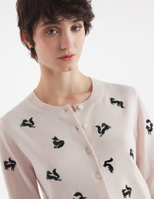 Womens | Fancy Fox Embroidered Cardigan | Fresh Cotton