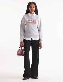 Womens | Relaxed Flannel Tailored Pants | Black
