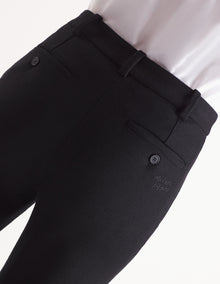 Womens | Relaxed Flannel Tailored Pants | Black