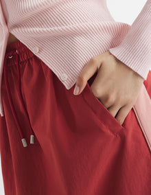 Womens | Flash Fox Patch Bicolor Nylon Long Skirt | Sierra/Acer Leaf
