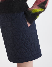 Womens | Quilted Mini Skirt | Navy