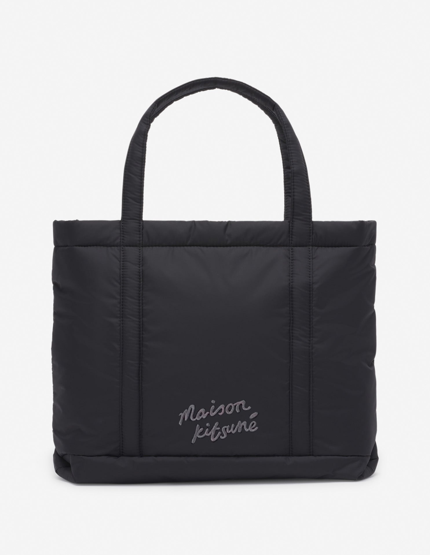 Womens | Fox Head Woven Logo Puffer Tote Bag - Medium | Black