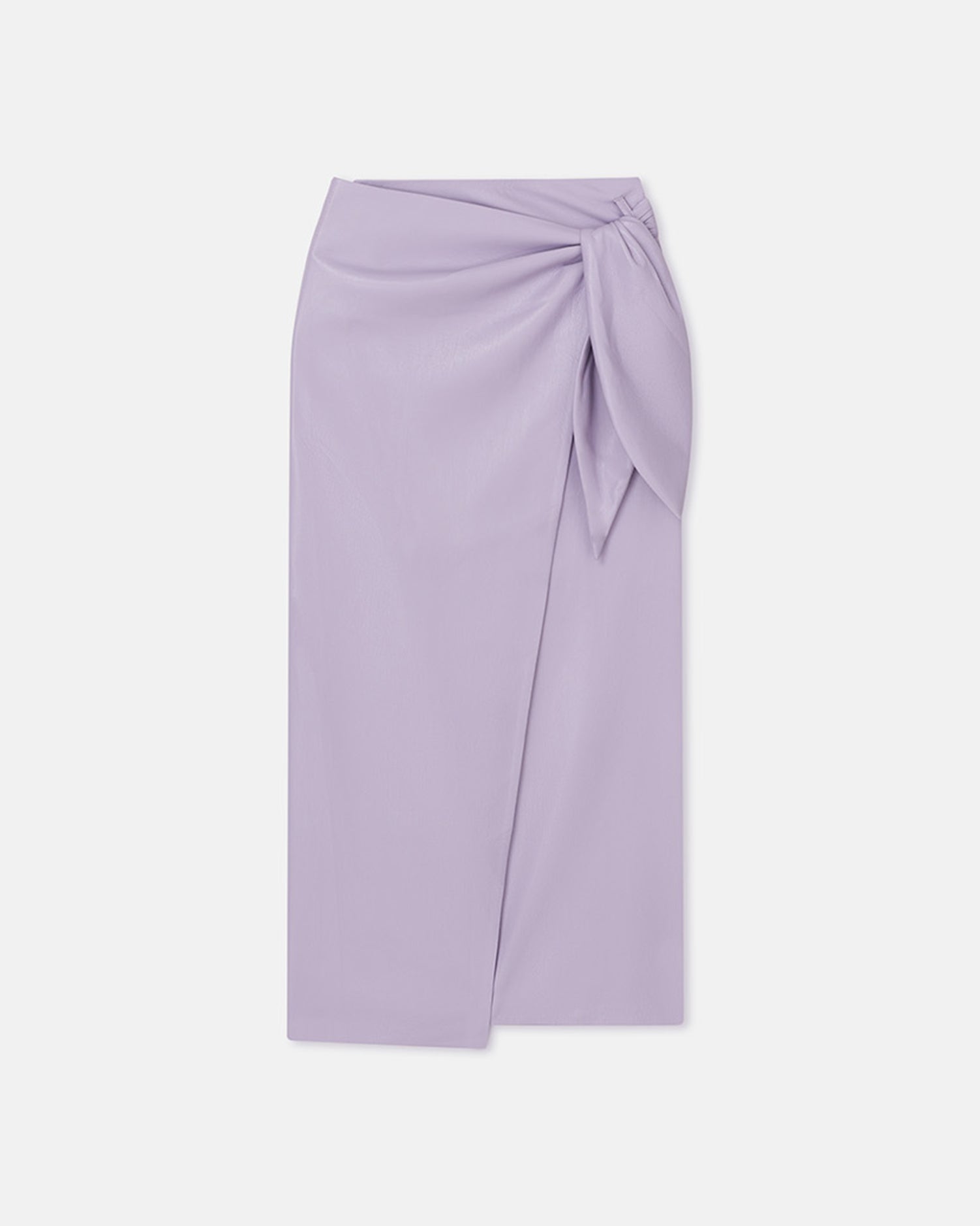 Amas Okobor Alt-Leather Sarong Wrap Skirt | Lilac