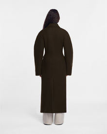 Brogan Felted Wool Coat | Dark Green