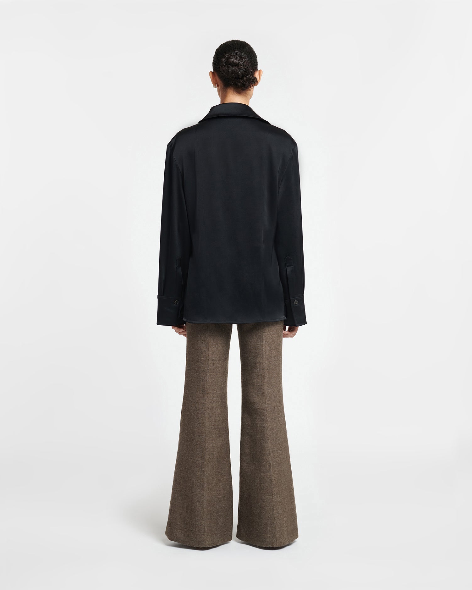 Carillo Wool Slim-Leg Pants | Walnut