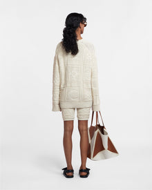 Womens | Saya Knitted Cotton-Blend Shorts | Creme Cashmere Merino