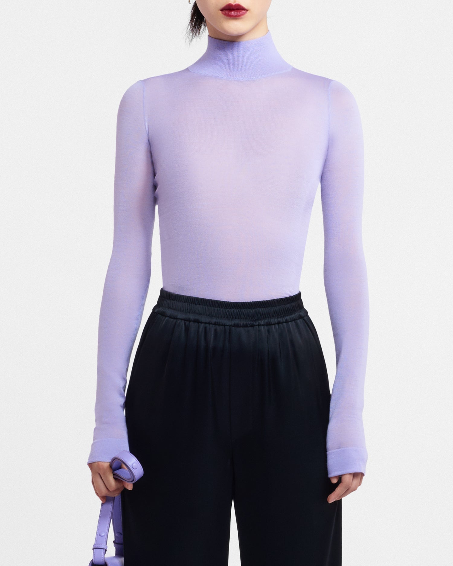 Harri Fine Merino Wool Top | Lilac Pf23