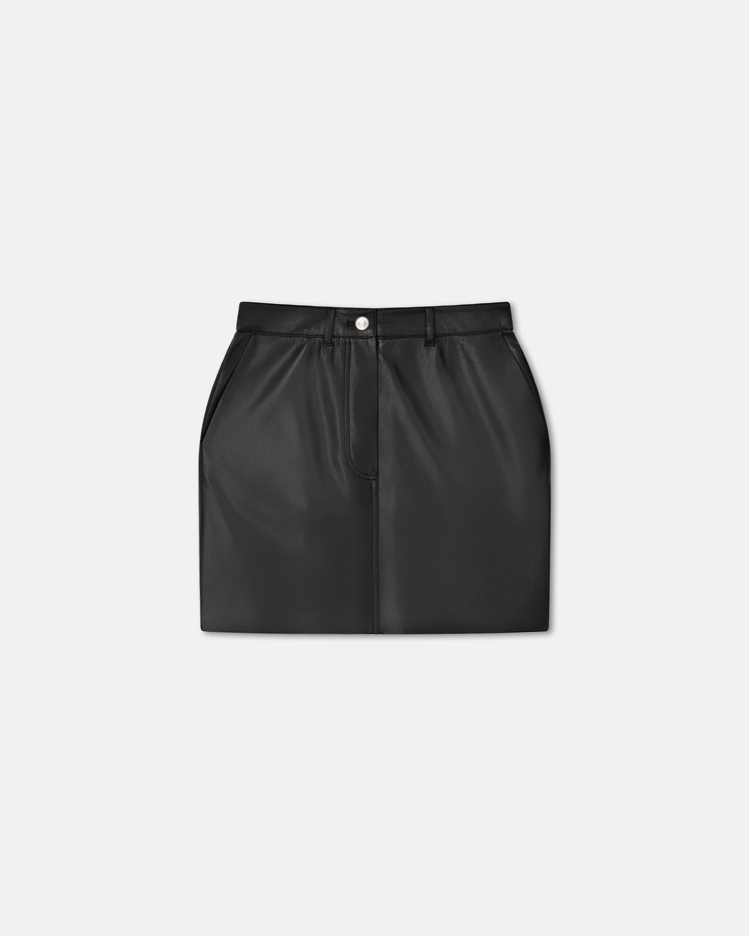 Miray Okobor Alt-Leather Mini Skirt | Black