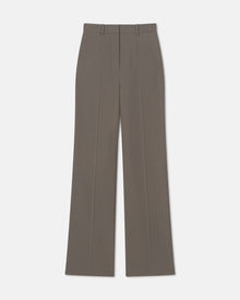 Womens | Franny Twill Suiting Straight-Leg Pants | Gull Gray