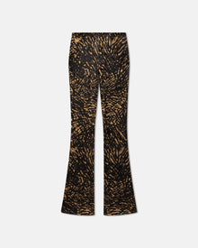 Womens | Matson Crushed Velvet Flared Leggings | Fur Stroke Animal