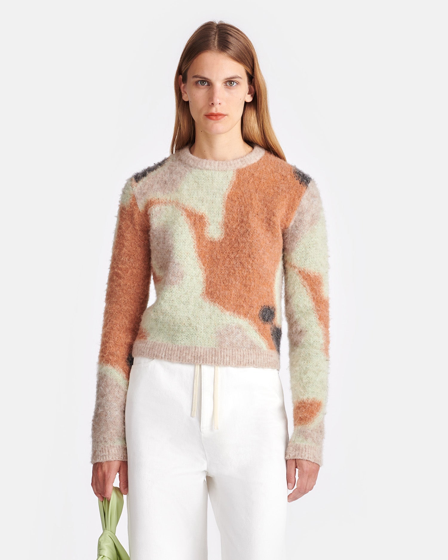 Womens | Fanni Brushed-Alpaca Sweater | Smudged Graffiti