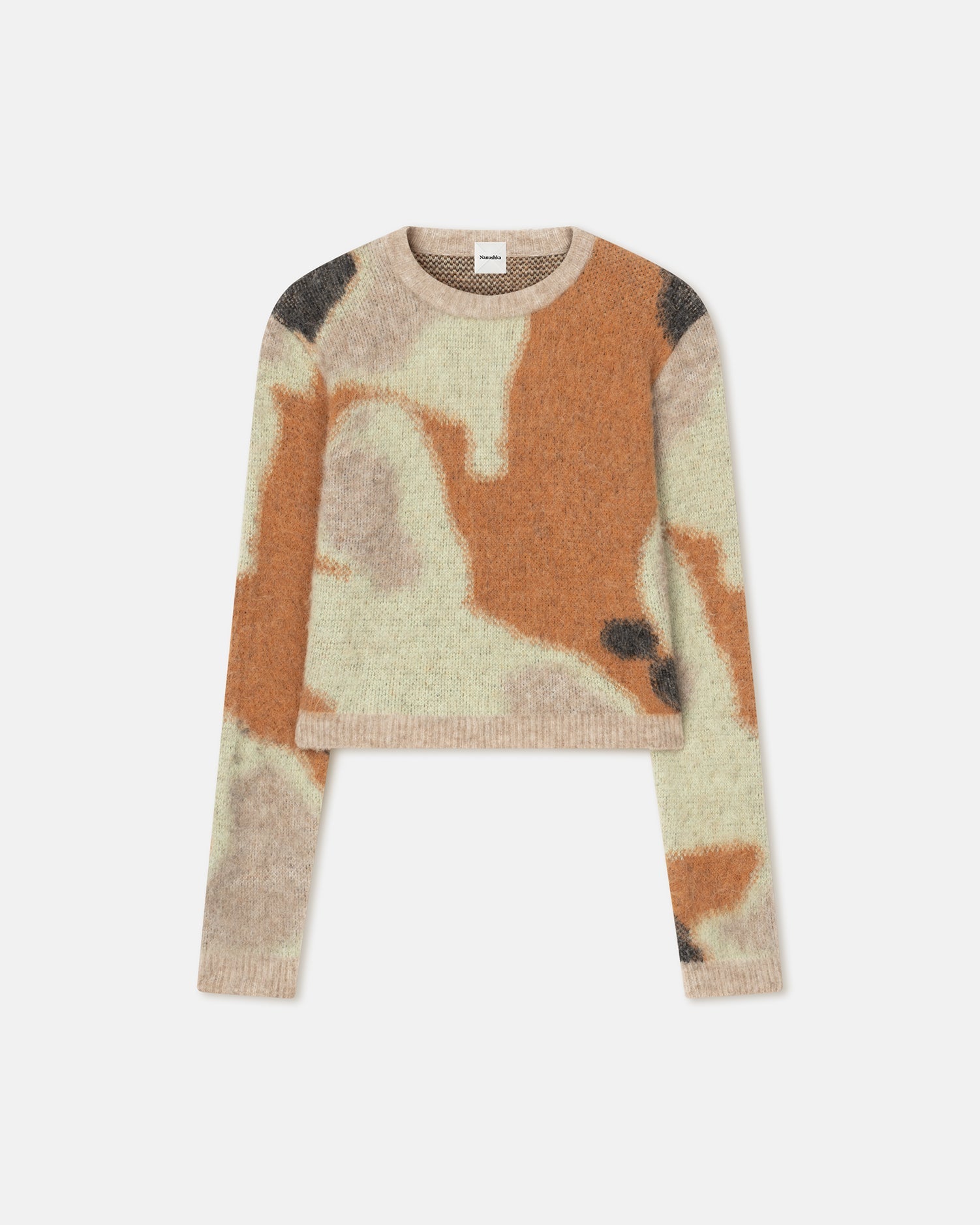 Womens | Fanni Brushed-Alpaca Sweater | Smudged Graffiti