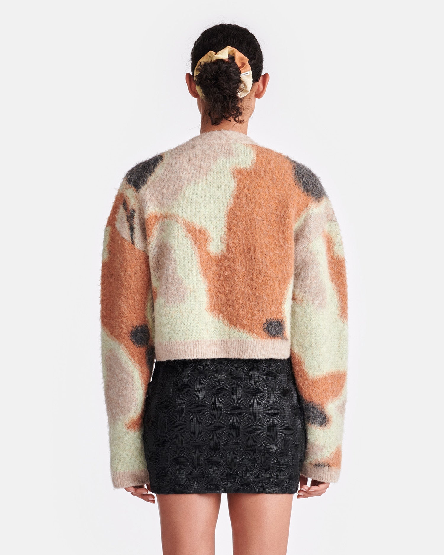 Womens | Henny Cropped Brushed-Alpaca Cardigan | Smudged Graffiti