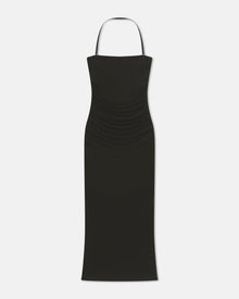 Womens | Eliz Printed Mesh-Jersey Midi Dress | Anthracite