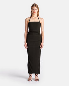 Womens | Eliz Printed Mesh-Jersey Midi Dress | Anthracite