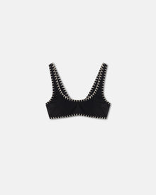 Malti Crochet Bikini Top | Black