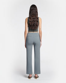 Erinna Tailored Slim-Leg Trousers | Steel Blue