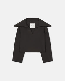 Womens | Maxe Double Wool And Silk Top | Anthracite