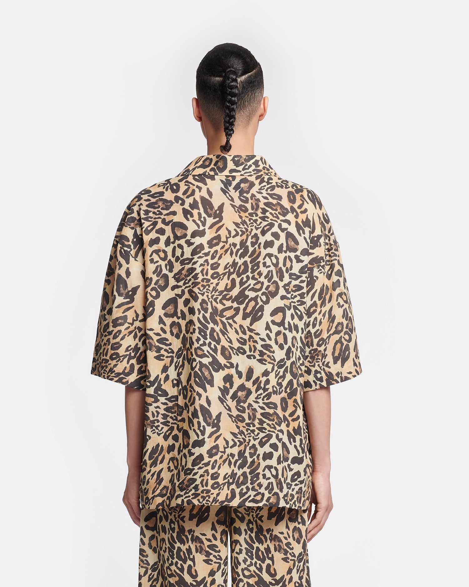 Katnis Printed Cotton-Voile Shirt | Leopard